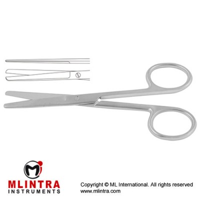 Operating Scissor Straight - Blunt/Blunt Stainless Steel, 14.5 cm - 5 3/4"